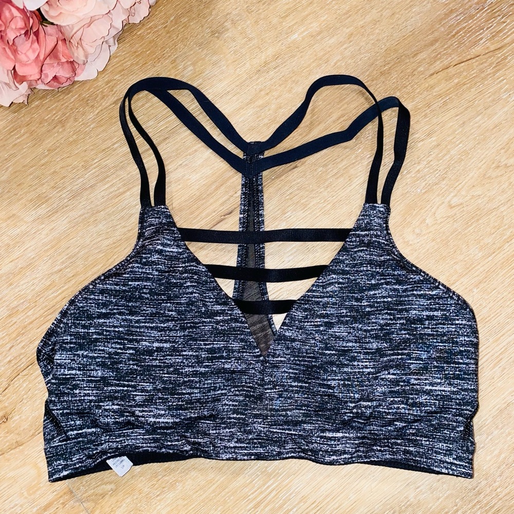 Gray and Black Victoria Secret Sports Bra Size Small VSX Sport